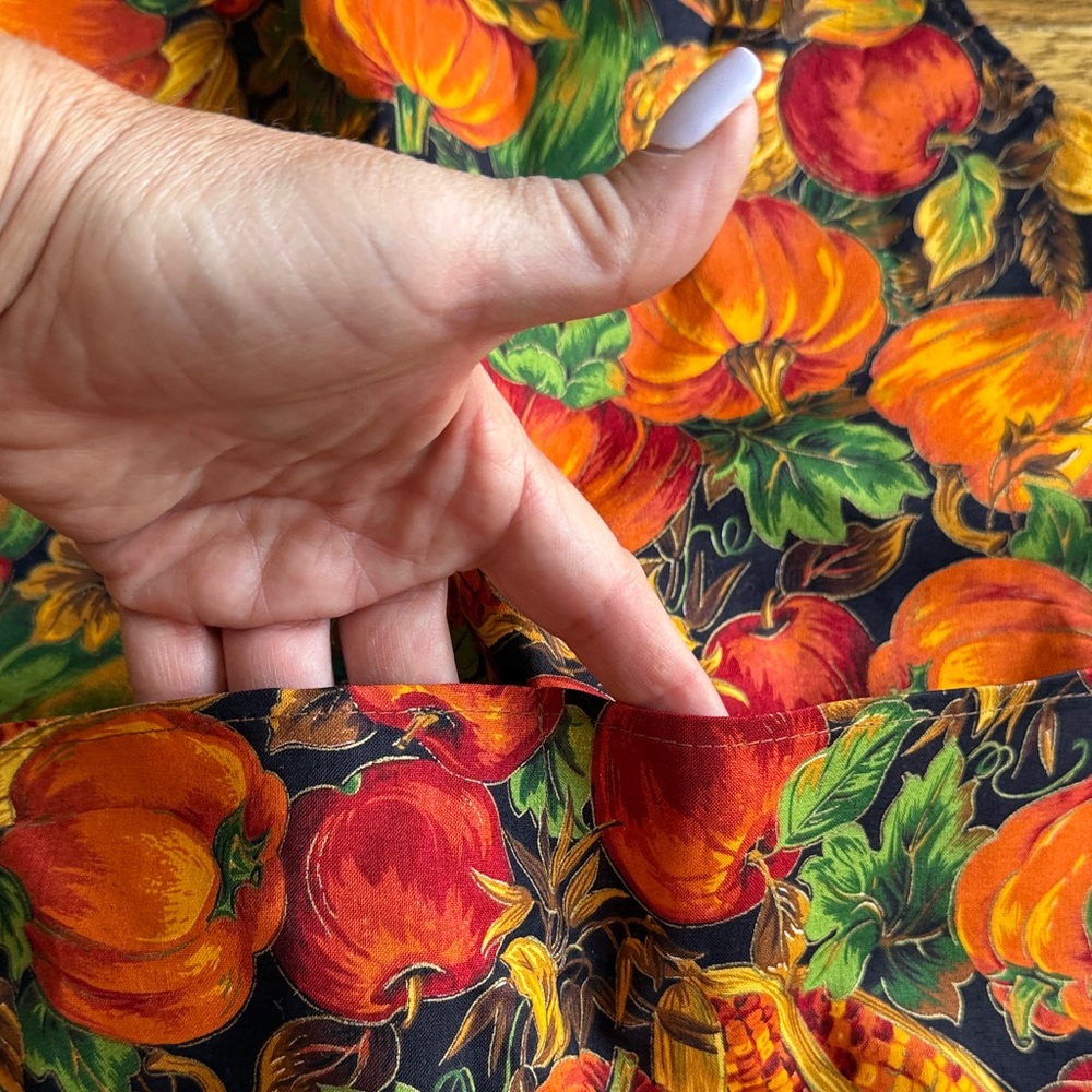 Vibrant Multicolor Fall Harvest Apron for Home Kitchen - Picture 2 of 6